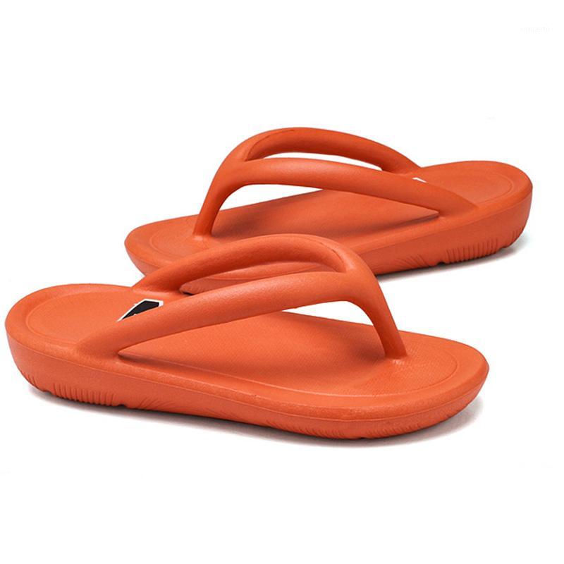 2020 summer new flip flops women's fashion beach sandals and slippers comfortable non-slip thick bottom clip feet slippers1, White