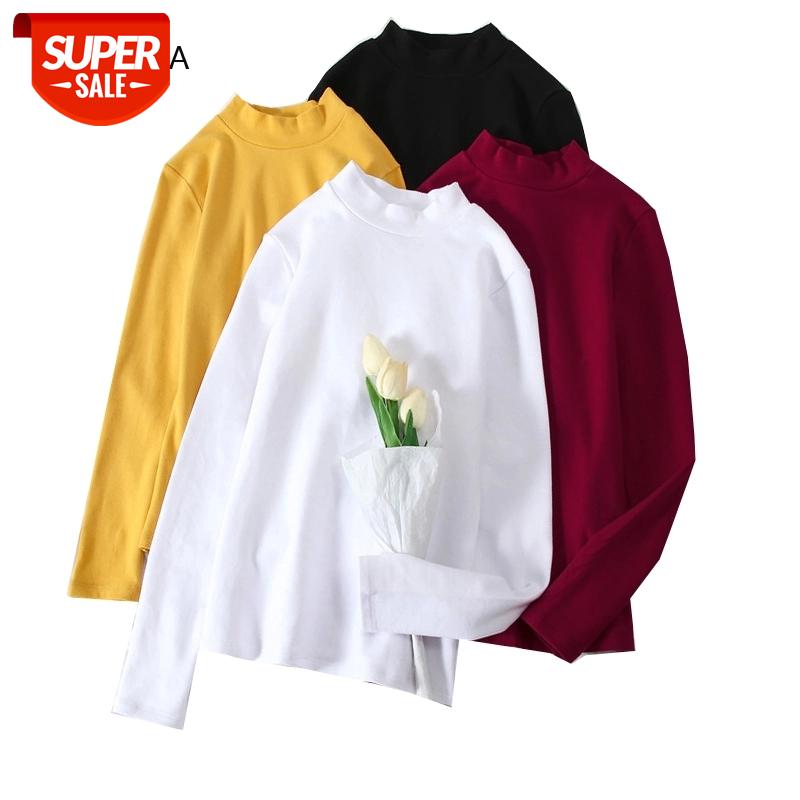 Basic Solid T-shirt Half-high Collar Women Tshirt Tops Full Sleeve Casual Female T Shirt White Tees Autumn Fashion Lady T-shirts #Pu33
Basic Solid T-shirt Half-high Collar Women Tshirt Tops Full Sleeve Casual Female T Shirt White Tees Autumn Fashion Lady T-shirts #Pu33