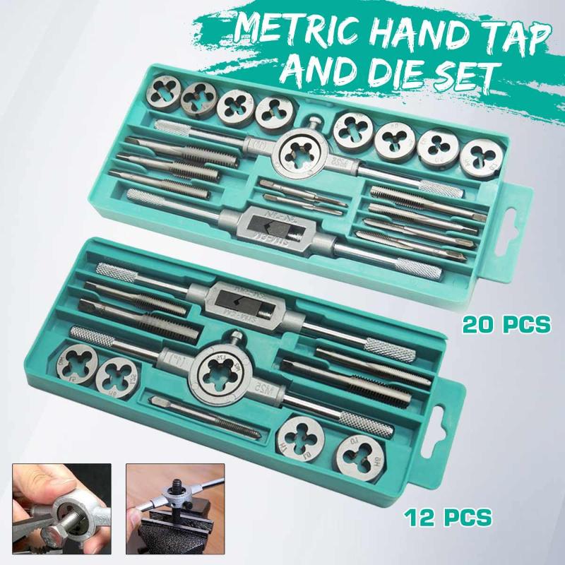 doersupp 12/20Pcs Set Metric Hand Tap and Die Set M3-M12 Screw Thread Plugs Straight Taper Reamer Tools
doersupp 12/20Pcs Set Metric Hand Tap and Die Set M3-M12 Screw Thread Plugs Straight Taper Reamer Tools