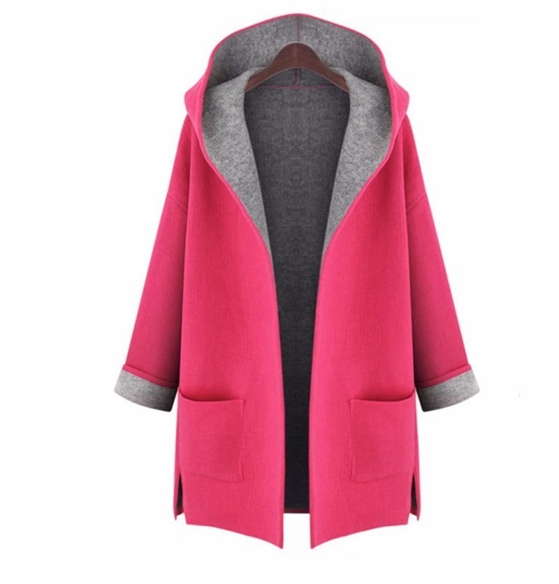 Mujer Invierno Autumn Plus size Loose Coat Womens Long Coats Korean Styl Lady Jacket Abrigos Mujer Elegante L-5XL 201027