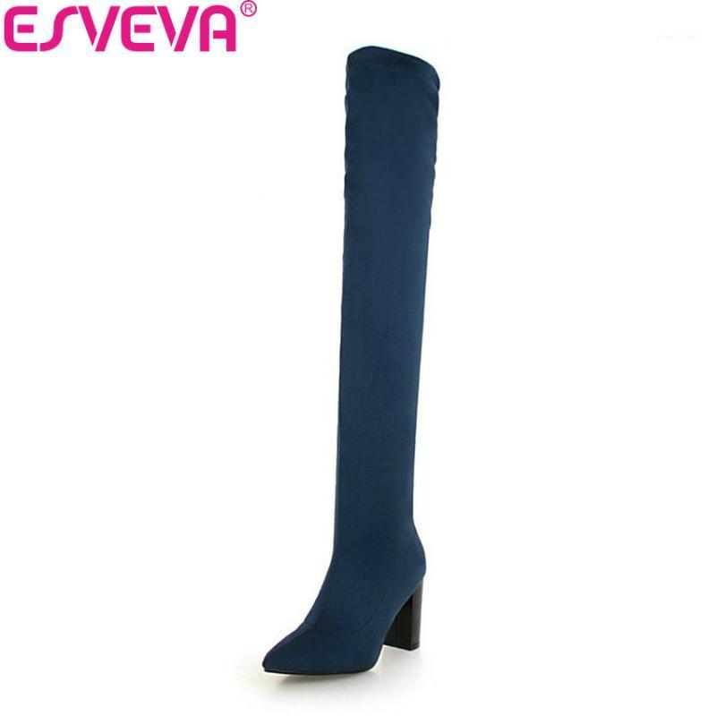 ESVEVA 2020 Women Over The Knee Boots Leopard Print Pointed Toe Elegant Autumn Boots Square High Heels Shoes Size 34-431, Red
ESVEVA 2020 Women Over The Knee Boots Leopard Print Pointed Toe Elegant Autumn Boots Square High Heels Shoes Size 34-431, Red
