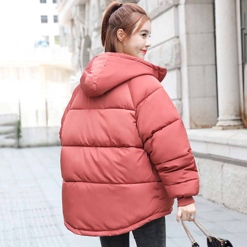 Korean Style New Winter Jacket Women Hooded Cotton Padded Oversived Female Winter Coat Outwear Fashion Short Warm Parka 201127