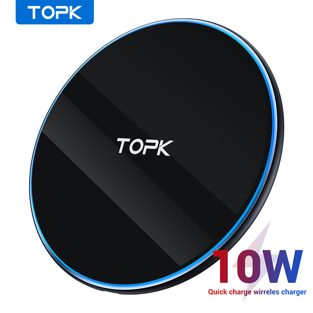TOPK B02W 10W Wireless Charger LED Portable Universal Fast Wireless Phone Charger for Samsung S10 S9 S8 Xiaomi Mi9 FY7507
TOPK B02W 10W Wireless Charger LED Portable Universal Fast Wireless Phone Charger for Samsung S10 S9 S8 Xiaomi Mi9 FY7507