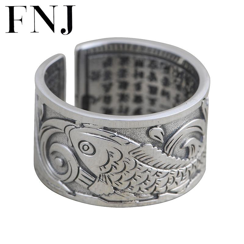 Cluster Rings FNJ Fish Carp Ring 990 Silver Adjustable Size 100% Original Real S999 Solid For Women Jewelry Xinjing
Cluster Rings FNJ Fish Carp Ring 990 Silver Adjustable Size 100% Original Real S999 Solid For Women Jewelry Xinjing