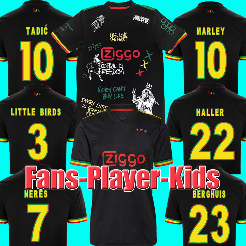 21 22 TADIC Bob Marley soccer jerseys 2021 2022 KUDUS ANTONY BLIND PROMES NERES CRUYFF LITTLE BIRDS football shirt men + kids kit Ajaxs uniforms 3RD third black 999, 3rd+ucl
21 22 TADIC Bob Marley soccer jerseys 2021 2022 KUDUS ANTONY BLIND PROMES NERES CRUYFF LITTLE BIRDS football shirt men + kids kit Ajaxs uniforms 3RD third black 999, 3rd+ucl