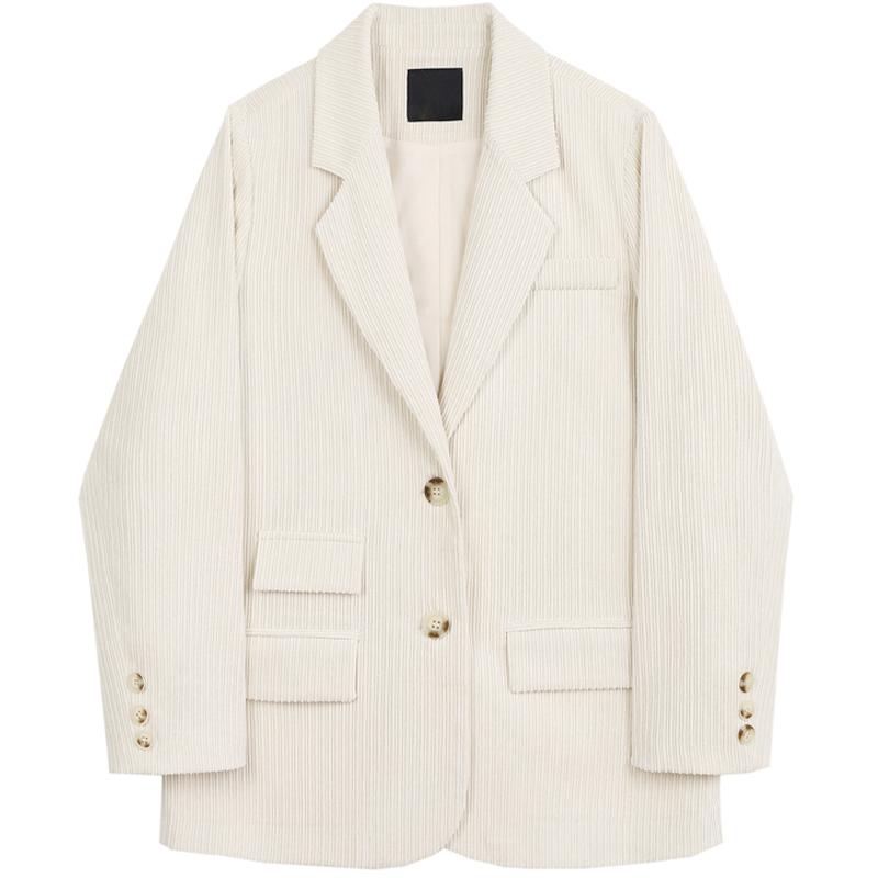 Corduroy White Blazer Women' 2021 Autumn New Single-Breasted Drape Elegant Suit Jacket Womens Blazers, Cn63 
Corduroy White Blazer Women' 2021 Autumn New Single-Breasted Drape Elegant Suit Jacket Womens Blazers, Cn63