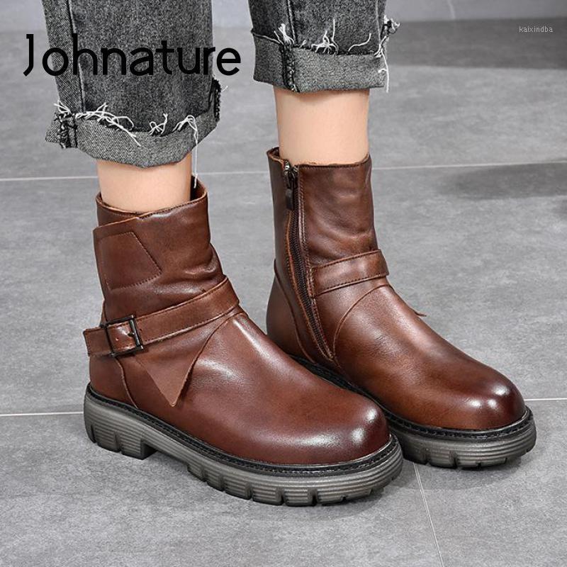 Johnature Winter Shoes Women Boots Genuine Leather 2021 New Warm Zip Round Toe Plush Flat With Handmade Ankle Platform Boots1, Brown plush
Johnature Winter Shoes Women Boots Genuine Leather 2021 New Warm Zip Round Toe Plush Flat With Handmade Ankle Platform Boots1, Brown plush