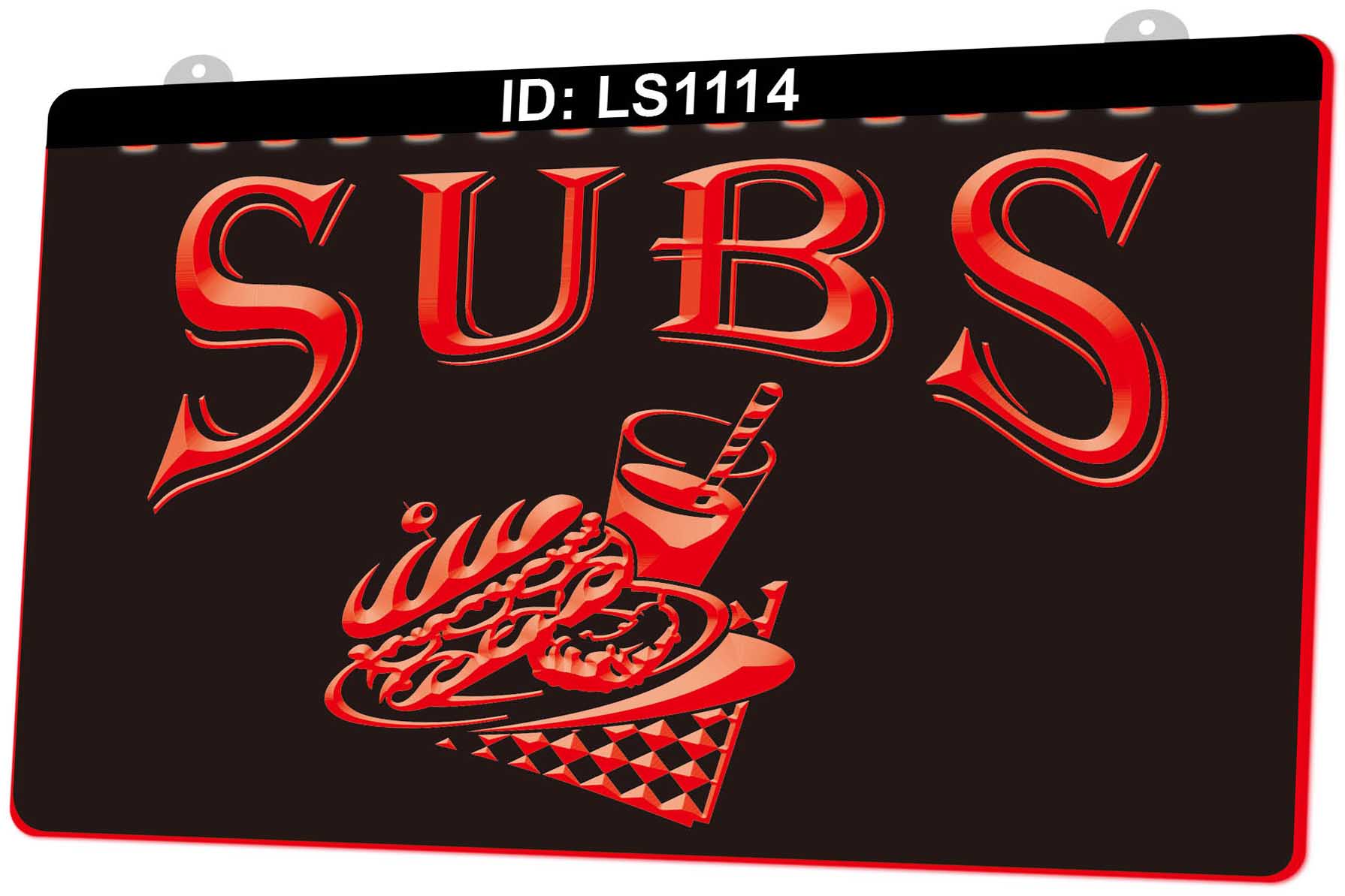 LS1114 Open Subs Sandwiches Cafe Shop 3D Engraving LED Light Sign 9 Colors Wholesale Retail Free Design
LS1114 Open Subs Sandwiches Cafe Shop 3D Engraving LED Light Sign 9 Colors Wholesale Retail Free Design