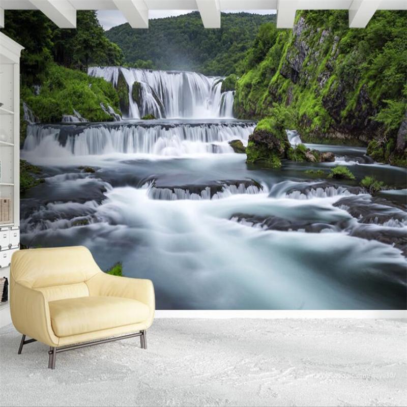 Customize Beautiful water wealth Croatia forest waterfall scenery 3d background wall mural environmental Self Adhesive wallpaper, Silk cloth 
Customize Beautiful water wealth Croatia forest waterfall scenery 3d background wall mural environmental Self Adhesive wallpaper, Silk cloth