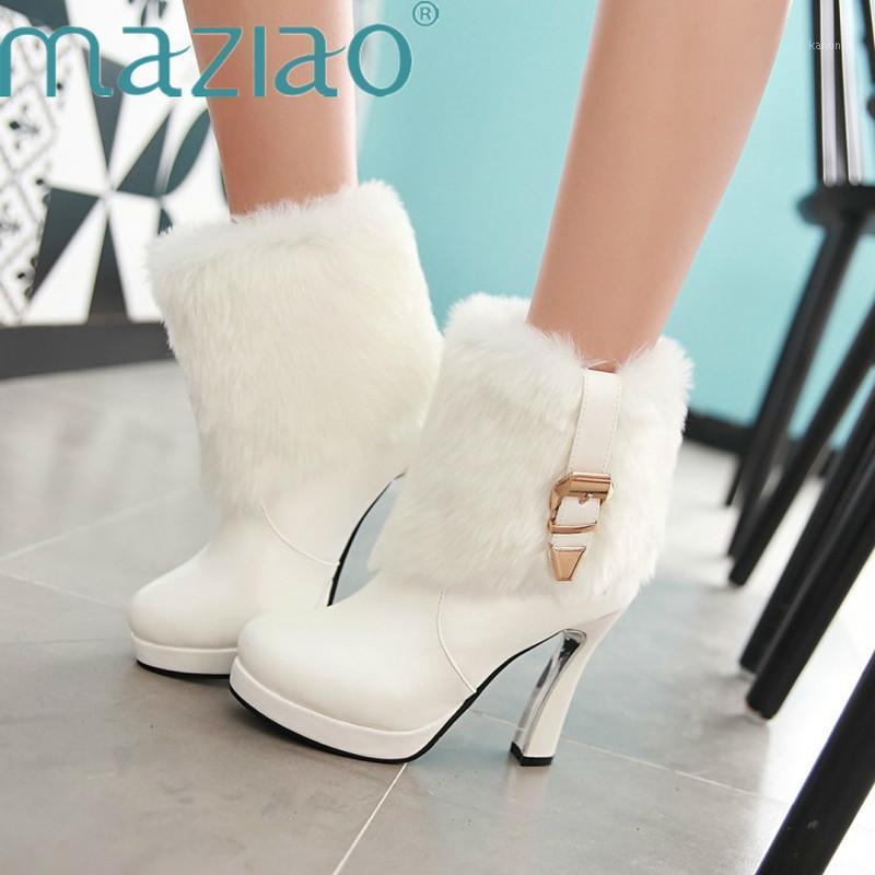 Platform Sweet Lolita Ankle Boots Round Toe Super High Faux Fur Buckle Boots Waterproof High-heeled Woman Short MAZIAO1, Pink
Platform Sweet Lolita Ankle Boots Round Toe Super High Faux Fur Buckle Boots Waterproof High-heeled Woman Short MAZIAO1, Pink