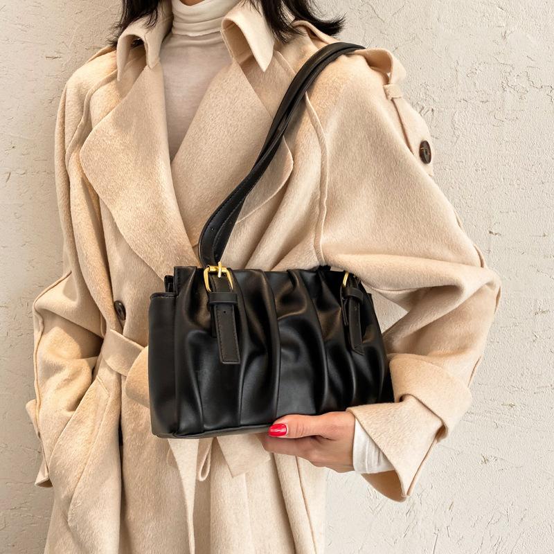 Niche Autumn Winter Small Bags 2021 New Women Bag Tide Fashion Pleated Armpit Bag Hundred Simple Shoulder, Black
Niche Autumn Winter Small Bags 2021 New Women Bag Tide Fashion Pleated Armpit Bag Hundred Simple Shoulder, Black