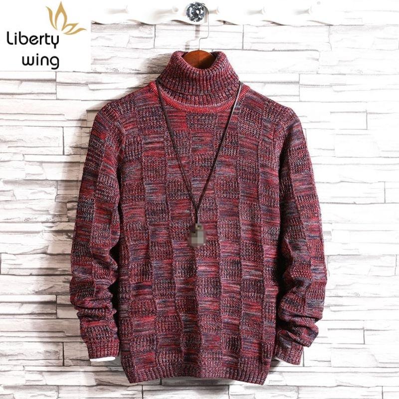 Knitted Turtleneck Men Solid Collar Winter Pullover Male Knitwear New Fashion High Quality Mens Sweater Clothes, Navy blue
Knitted Turtleneck Men Solid Collar Winter Pullover Male Knitwear New Fashion High Quality Mens Sweater Clothes, Navy blue