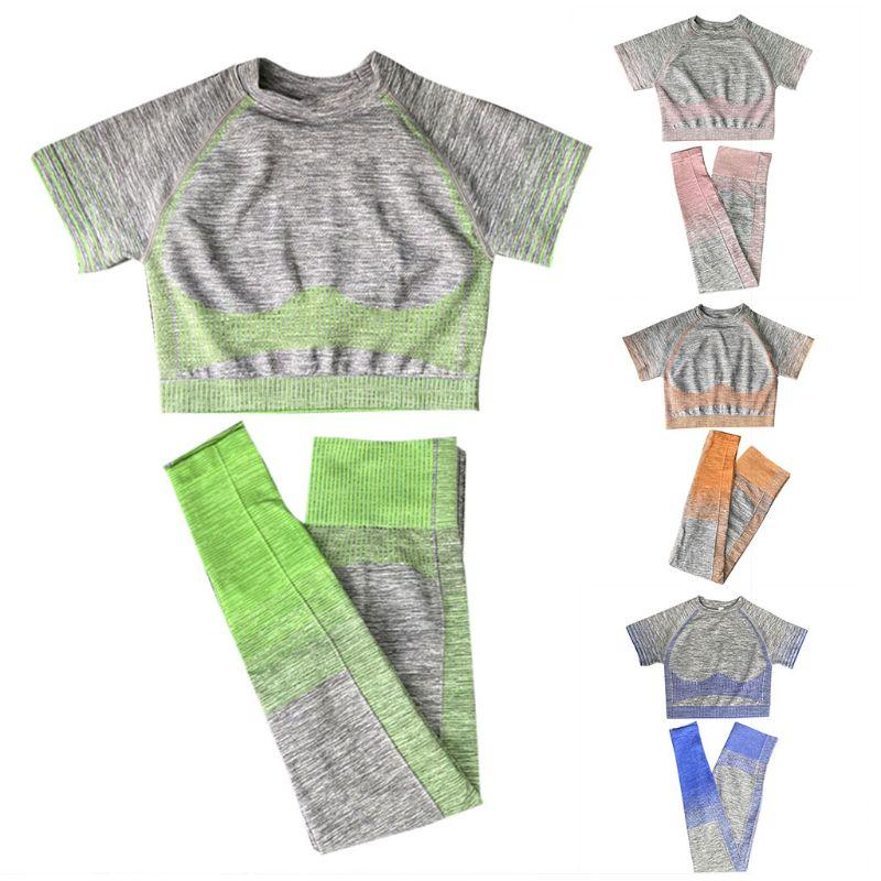 Women 2 Piece Workout Outfits Set Short Sleeve Crop Top BuLift Leggings Pants Colorblock Seamless Knit Yoga Tracksuit, Blue
Women 2 Piece Workout Outfits Set Short Sleeve Crop Top BuLift Leggings Pants Colorblock Seamless Knit Yoga Tracksuit, Blue