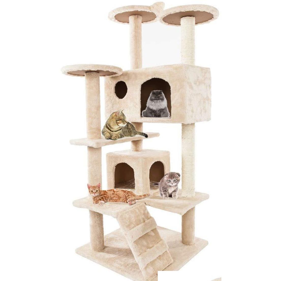 

Cat Trees And Towers Prime For Large Cats 52 Inches Furniture Kittens Activity Tower With Scratching Post qylSAC dh_seller2010