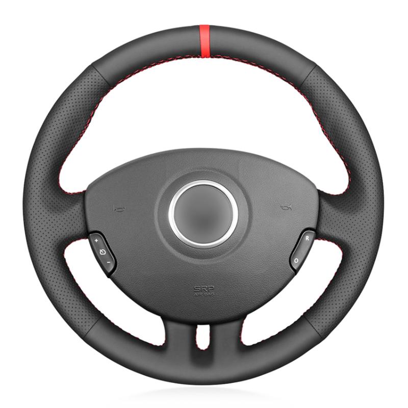 Black PU Faux Leather Red Marker Hand-stitched Car Steering Wheel Cover for Clio 3 2005-2013 Clio 3 2005-2013
Black PU Faux Leather Red Marker Hand-stitched Car Steering Wheel Cover for Clio 3 2005-2013 Clio 3 2005-2013