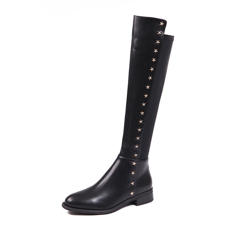 New knee high boots ladies black boots comfortable autumn and winter leather women's shoes fashion rivets platform shoes women's, As show
New knee high boots ladies black boots comfortable autumn and winter leather women's shoes fashion rivets platform shoes women's, As show