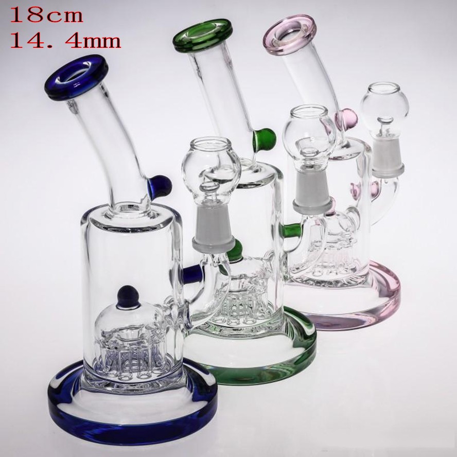 In Stock 18cm Bongs 14.4mm Green Blue Black Pink Glass Bongs Water Pipes Percolator Smoking Bubbler Recycler Oil Rigs Ready Ti Ship
In Stock 18cm Bongs 14.4mm Green Blue Black Pink Glass Bongs Water Pipes Percolator Smoking Bubbler Recycler Oil Rigs Ready Ti Ship