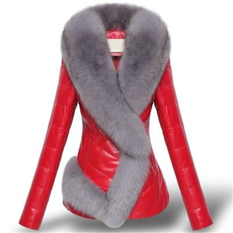 Winter New Leather Coat Padded Cotton Clothing Female Imitation Fur Collar Short Section Slim Fur Stitching Coat Tide H00571, Gray
Winter New Leather Coat Padded Cotton Clothing Female Imitation Fur Collar Short Section Slim Fur Stitching Coat Tide H00571, Gray