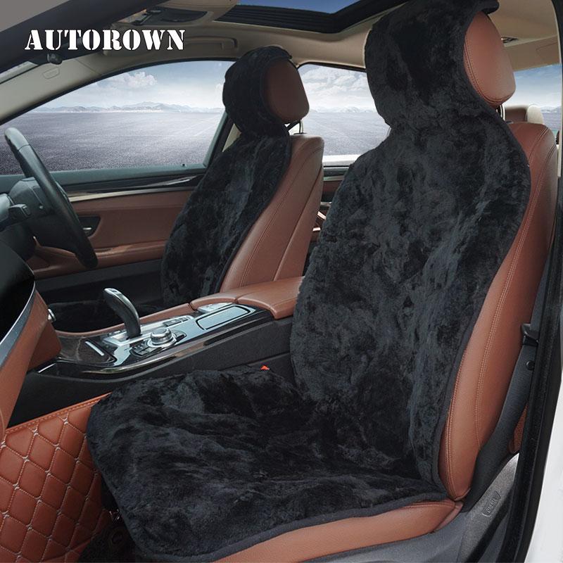 AUTOROWN Black Car Seat Cover 100% Natural Australian Sheepskin Universal Size Winter Car Seat Cushion Auto Interior Accessories
AUTOROWN Black Car Seat Cover 100% Natural Australian Sheepskin Universal Size Winter Car Seat Cushion Auto Interior Accessories