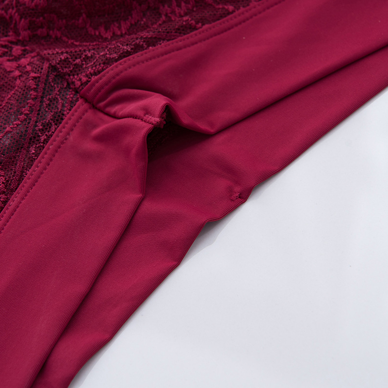 BANNIROU Female Panties Lace Sexy Briefs Lingerie Red Black White Hot Sale Soft New Seamless Lace Underwear Woman 3 Pieces 201112