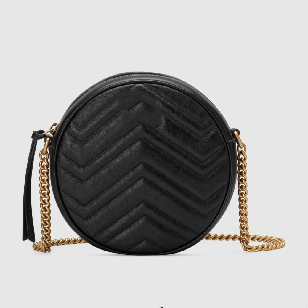 Explosion Women's Marmont mini round shoulder bag 550154 round chain Antique gold-toned hardware black luxury designer Counter with box
Explosion Women's Marmont mini round shoulder bag 550154 round chain Antique gold-toned hardware black luxury designer Counter with box