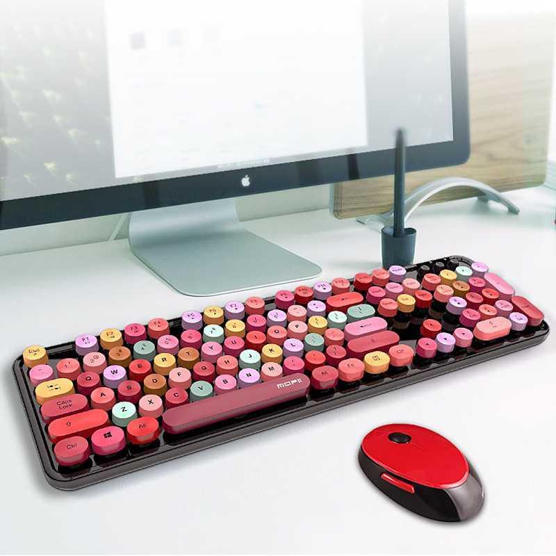 Mixed Color Keyboard And Mouse Set 2.4Ghz Wireless Keyboard Mouse Kit for Women Girl USB Computer Mause Women's Pink1
Mixed Color Keyboard And Mouse Set 2.4Ghz Wireless Keyboard Mouse Kit for Women Girl USB Computer Mause Women's Pink1