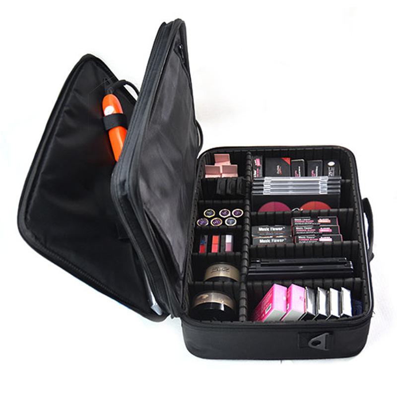 Professional Makeup Bag Women Cosmetic Case Lady Quality Oxford Female Korean Make Up Box Girl Large Capacity Travel Wash Bag, Black mini
Professional Makeup Bag Women Cosmetic Case Lady Quality Oxford Female Korean Make Up Box Girl Large Capacity Travel Wash Bag, Black mini