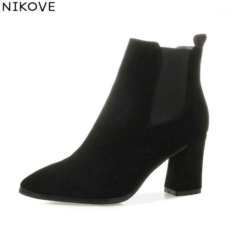 NIKOVE 2020 Women Boots Square High Heels Solid Spring Autumn Shoes Ankle Boots Concise Elastic Band Ladies Size 34-391, Black
NIKOVE 2020 Women Boots Square High Heels Solid Spring Autumn Shoes Ankle Boots Concise Elastic Band Ladies Size 34-391, Black