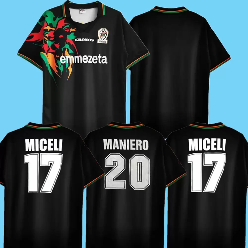 1998 Retro version Venezia Soccer Jerseys 98 99 Home Black #17 MICELI #20 Personalise Maillots De Foot shirt Short sleeve football uniform, 1998 home
1998 Retro version Venezia Soccer Jerseys 98 99 Home Black #17 MICELI #20 Personalise Maillots De Foot shirt Short sleeve football uniform, 1998 home