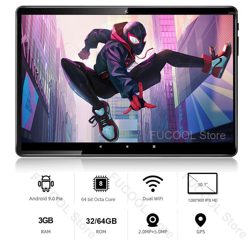 

2020 Hot New Android 9.0 pie OS 10 inch tablet 3G 4G FDD LTE 3GB RAM 64GB ROM 8 Cores 1280x800 WiFi Bluetooth GPS Tablet+Gift1, Black