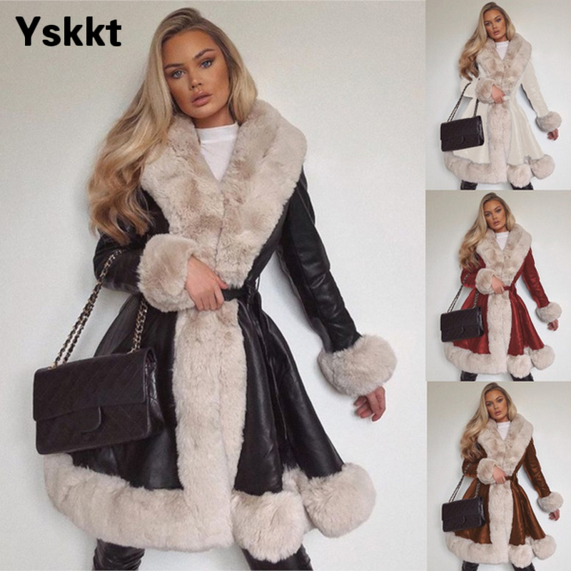 Winter Jacket Women Fur Coat Elegant Warm Long Sleeve Parka 2020 Streetwear Casual Female Oversized Faux Fur Jacket Outwear LJ201127