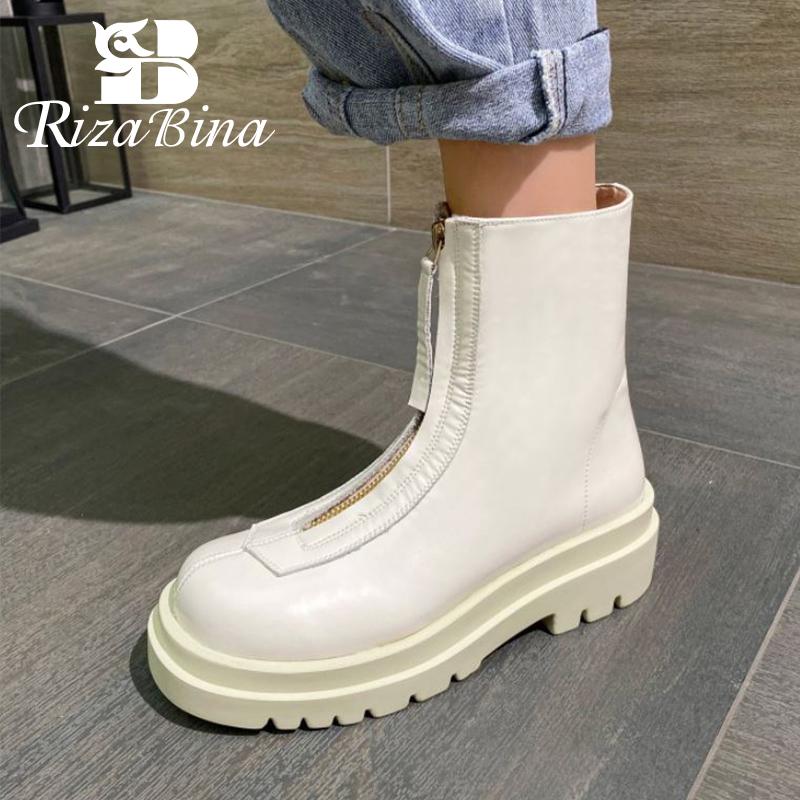 RIZABINA Real Leather Woman Ankle Boots Fashion Platform High Heel Winter Shoes Woman Warm Zipper Short Boot Footwear Size 34-39, Black
RIZABINA Real Leather Woman Ankle Boots Fashion Platform High Heel Winter Shoes Woman Warm Zipper Short Boot Footwear Size 34-39, Black