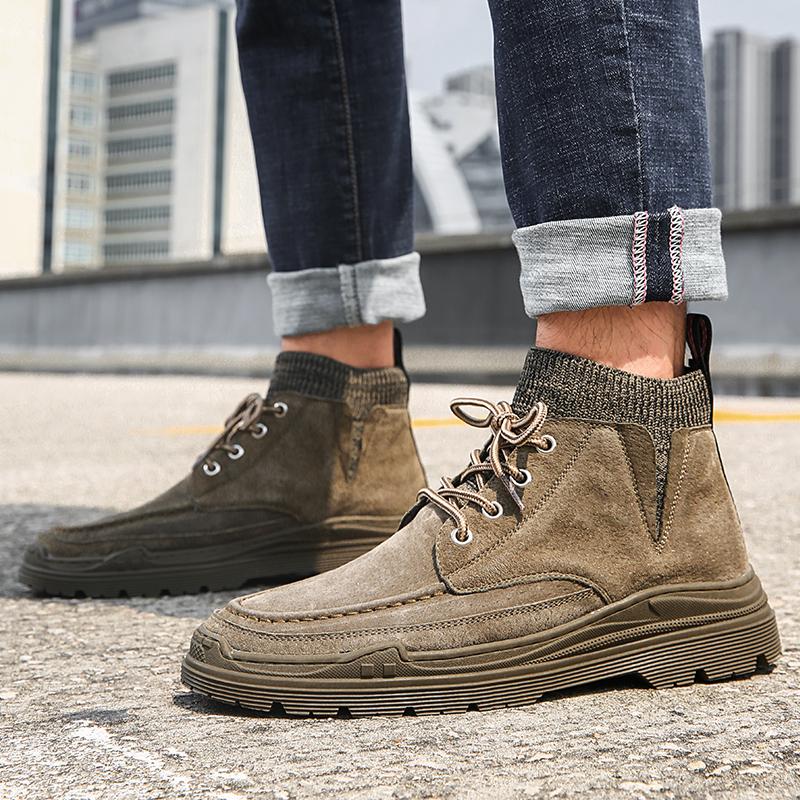 Casual mens breathable leather High sports top 2020 casual Mens man shoe running shoes hot hightop Sneaker sneakers high, Khaki
Casual mens breathable leather High sports top 2020 casual Mens man shoe running shoes hot hightop Sneaker sneakers high, Khaki