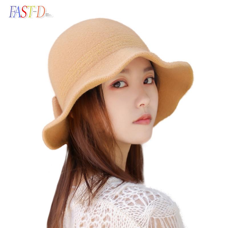 2020 New Women Winter Wool Felt Hats Lady Party Formal Up-turn Brim Bowknot Woolen Fedora Hat Casual All-match Fisherman's Hat, Black
2020 New Women Winter Wool Felt Hats Lady Party Formal Up-turn Brim Bowknot Woolen Fedora Hat Casual All-match Fisherman's Hat, Black