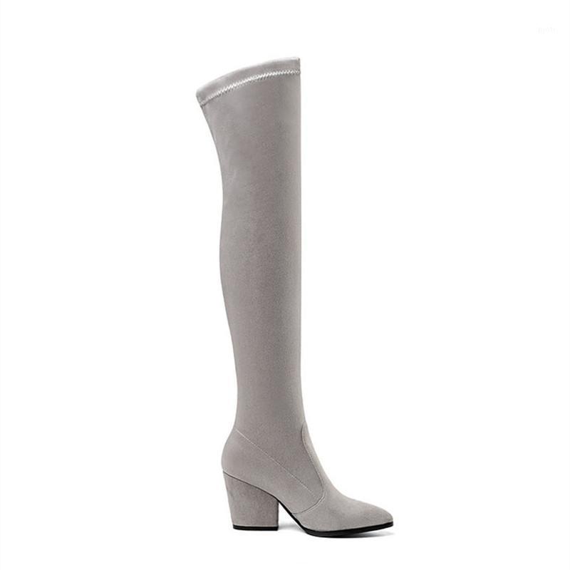 Elastic Fabric 2020 Over The Knee Wedges Heels Winter Shoes Pointed Toe Sexy Women Boots Various Colors Size 34-431, Light grey
Elastic Fabric 2020 Over The Knee Wedges Heels Winter Shoes Pointed Toe Sexy Women Boots Various Colors Size 34-431, Light grey
