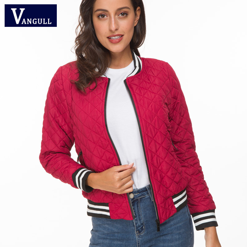 Vangull Jacket women New Spring Autumn Winter velvet lamb Coat Woman basic Parkas Outerwear Down jackets Female Clothings Y201001