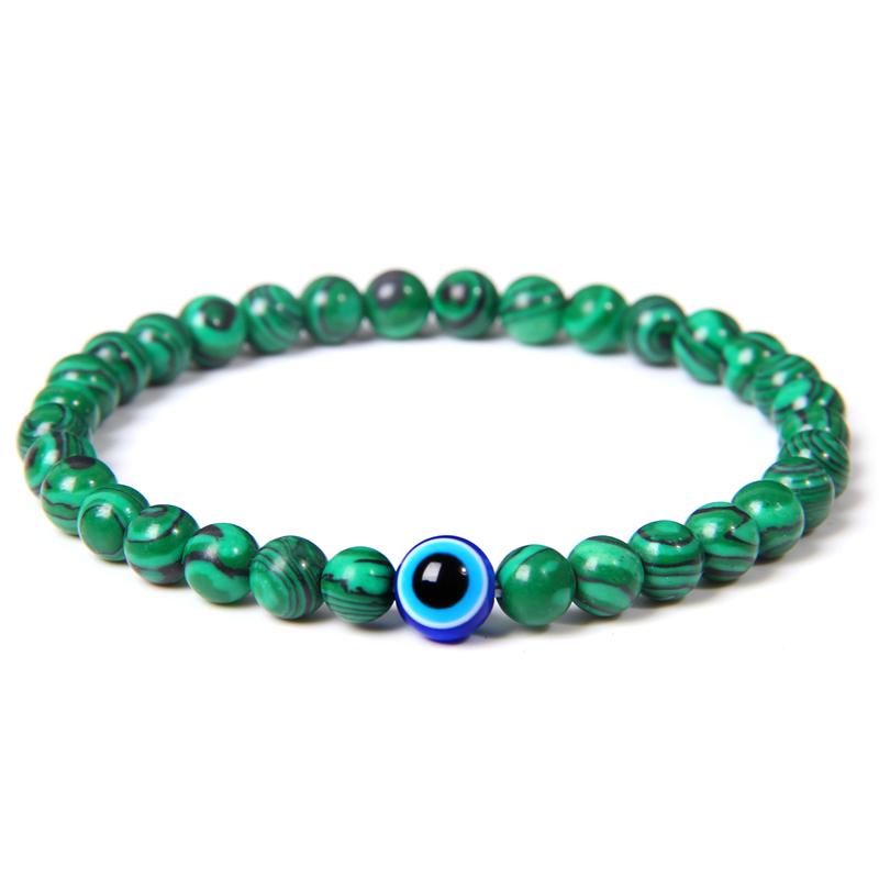 Fashion Beaded Bracelet Evil Eye Charm Bracelet Natural Stone Malachite Turquoises Beads for Women Men Yoga Jewelry
Fashion Beaded Bracelet Evil Eye Charm Bracelet Natural Stone Malachite Turquoises Beads for Women Men Yoga Jewelry