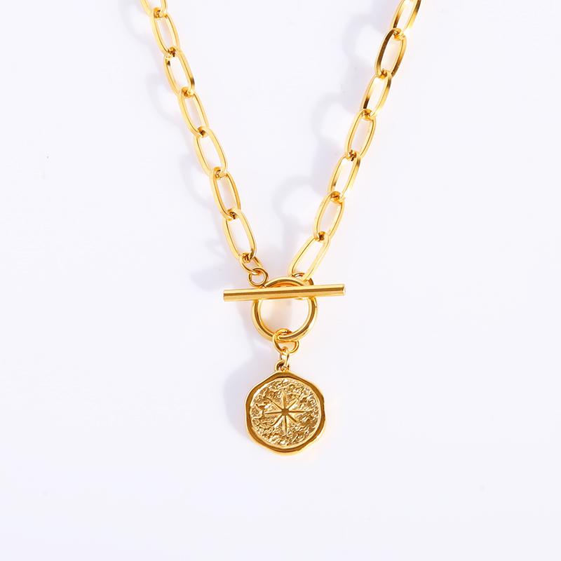 Pendant Necklaces Sun Bee Star Coin Necklace Stainless Steel For Women Choker Gold/Silver Color Metal Medallion
Pendant Necklaces Sun Bee Star Coin Necklace Stainless Steel For Women Choker Gold/Silver Color Metal Medallion
