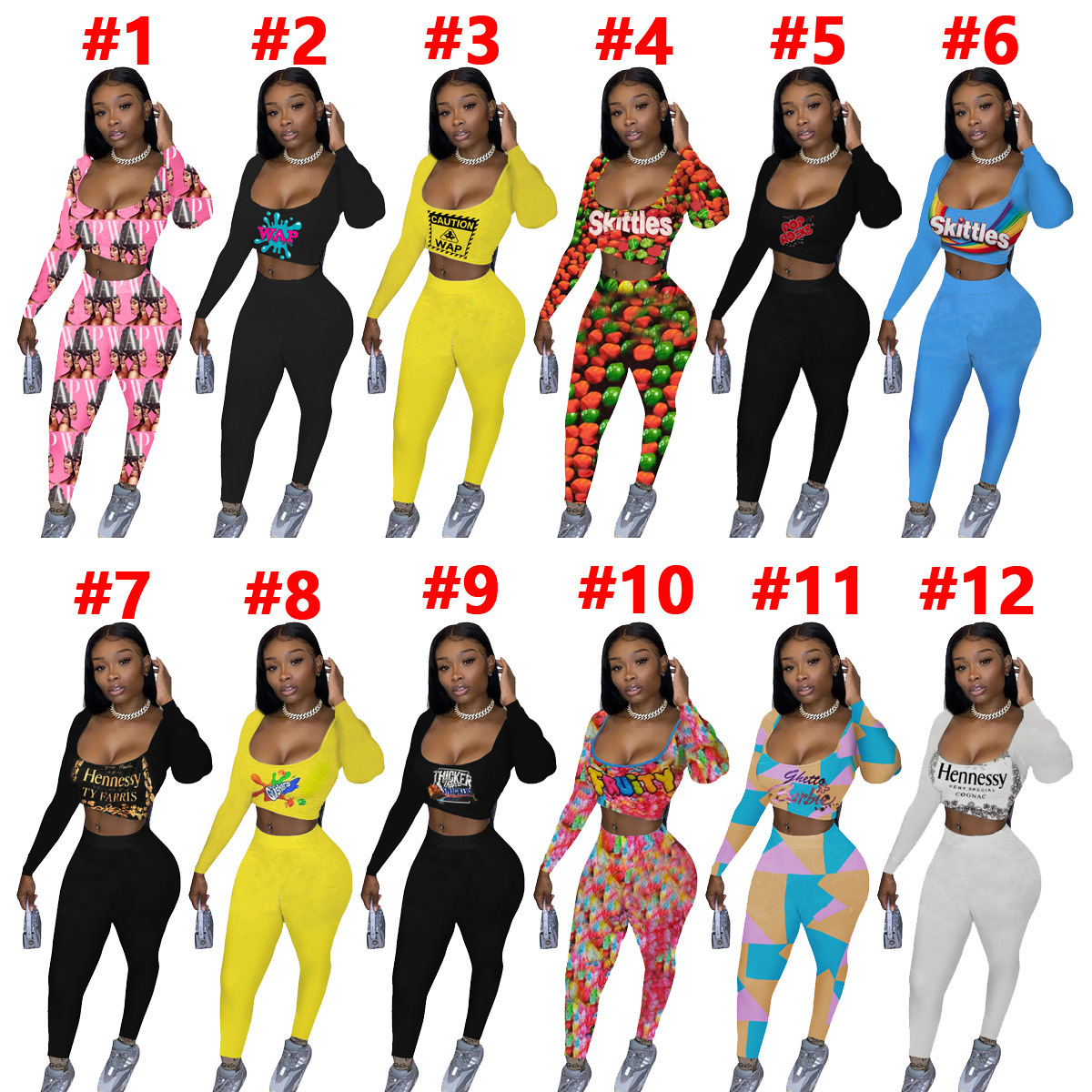 Women Two Pieces Outfits pants Slim Sexy Pattern Letters Printed Long Sleeve Ladies Casual Sports Sportwear, Rainbow sugar -4
Women Two Pieces Outfits pants Slim Sexy Pattern Letters Printed Long Sleeve Ladies Casual Sports Sportwear, Rainbow sugar -4