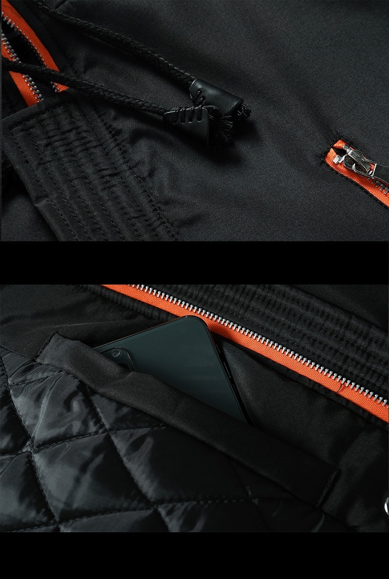 Men Winter Jacket Fur Collar Casual Hooded Parka Down Jackets Mens Warm Thick Thermal Outdoor Overcoat Zipper Multi-Pocket 201126