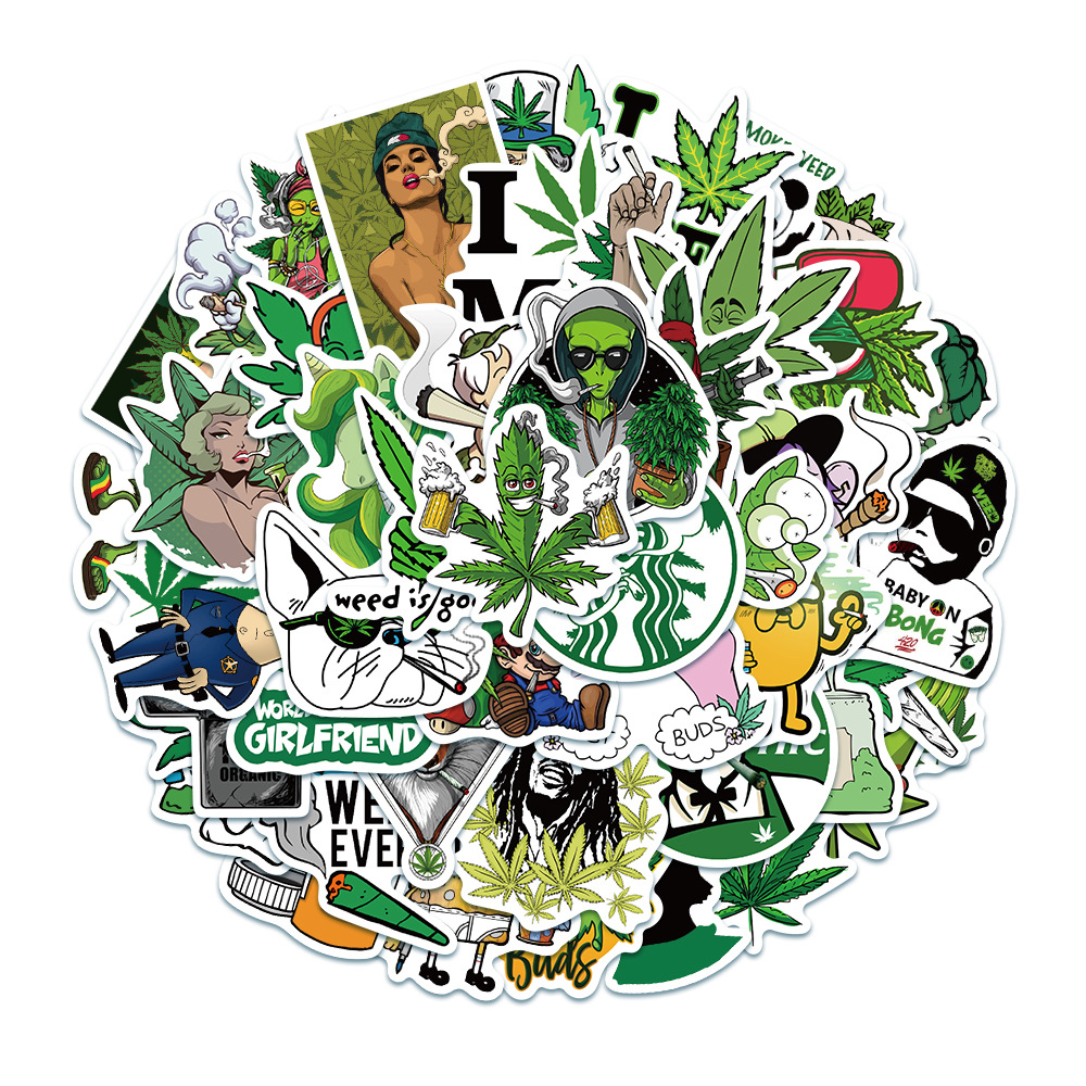 50Pcs/Lot Funny Characters Leaves Weed Smoking Graffiti Stickers Bike Travel Luggage Guitar Laptop PVC Waterproof Cool Sticker T44
50Pcs/Lot Funny Characters Leaves Weed Smoking Graffiti Stickers Bike Travel Luggage Guitar Laptop PVC Waterproof Cool Sticker T44