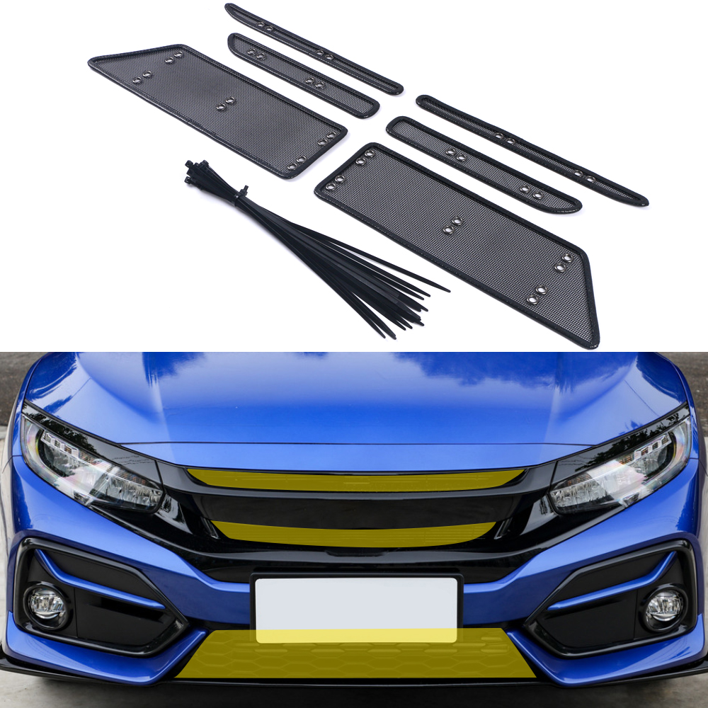 

For Honda Civic 10th 2021 Car Accessory Front Grille Insert Net Anti-insect Dust Garbage Proof Stainless Inner Cover Mesh
