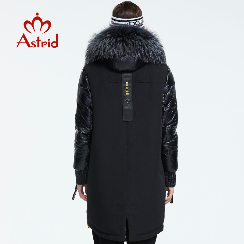 Astrid Winter new arrival women down jacket with a fur collar fashion style with a hood long winter coat women AR3022 200928