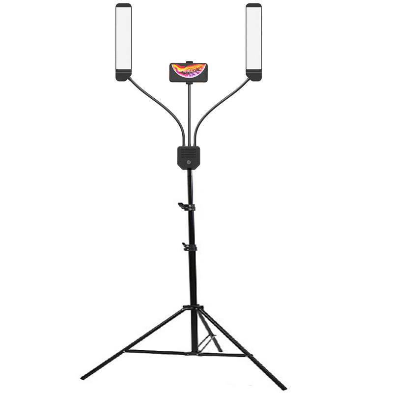 Photo Studio Double Arms Fill LED Ring light with 200cm Tripod Long Twin LED Strips add Stand 3300K-5500K 288PCS For Phone
Photo Studio Double Arms Fill LED Ring light with 200cm Tripod Long Twin LED Strips add Stand 3300K-5500K 288PCS For Phone