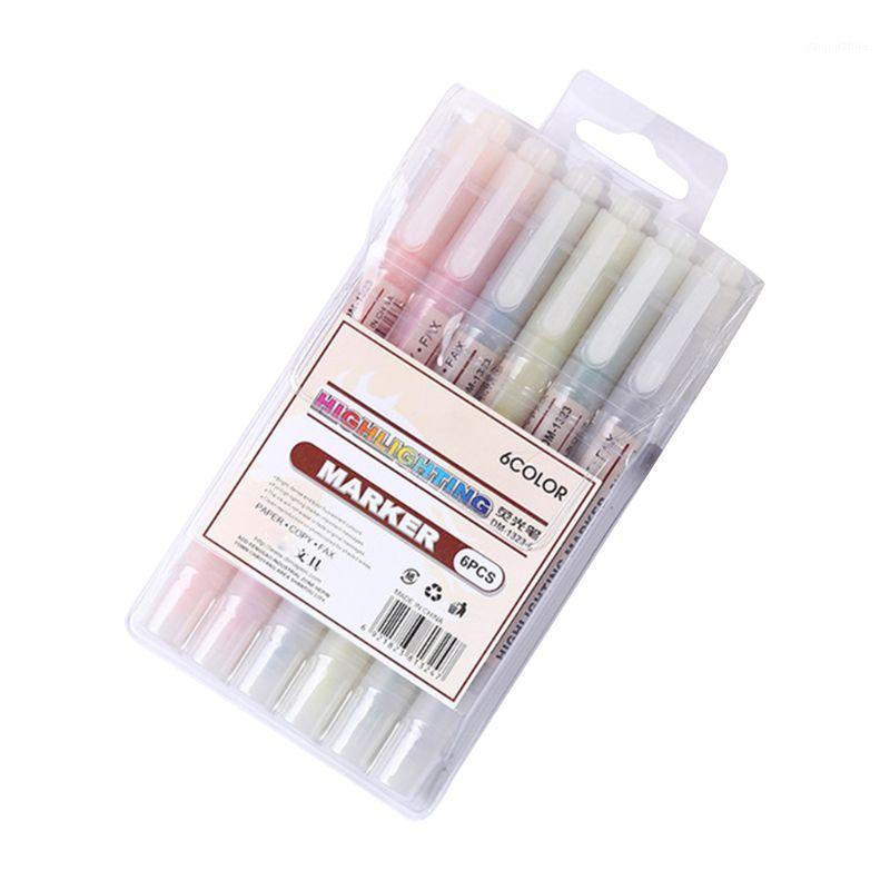 6Colors Dual Double Headed Highlighter Pens Fluorescent Marker Art Drawing Stationery School Office Student learning Mark Supply1
6Colors Dual Double Headed Highlighter Pens Fluorescent Marker Art Drawing Stationery School Office Student learning Mark Supply1