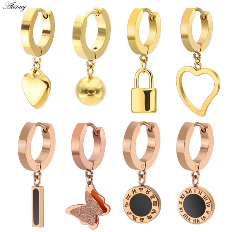 Alisouy 2pc Black Shell Butterfly Heart Lock Ball Hoop Earrings For Women Rose Gold Color Titanium Steel Female Earrings Jewelry
Alisouy 2pc Black Shell Butterfly Heart Lock Ball Hoop Earrings For Women Rose Gold Color Titanium Steel Female Earrings Jewelry