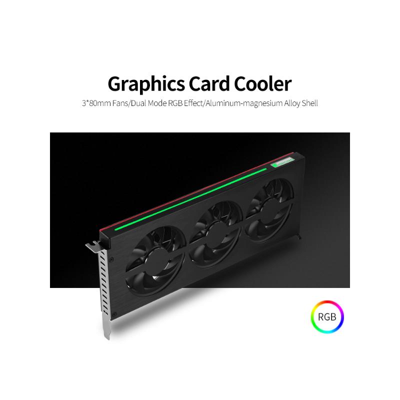 JONSBO Graphics Card Cooler Cooling Fan Graphics Card Radiator with 3 Fans RGB Effect for NVIDIA GTX/AMD
JONSBO Graphics Card Cooler Cooling Fan Graphics Card Radiator with 3 Fans RGB Effect for NVIDIA GTX/AMD