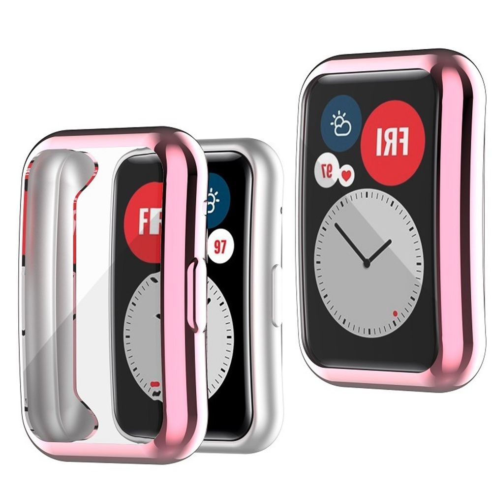 TPU Case For Huawei Watch Fit Strap Band Protective Bumper Cover Accessories Soft Full Screen Glass free shipping