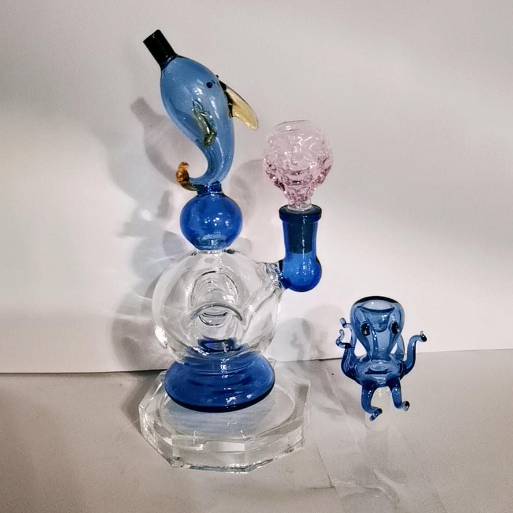 New Arrival Dolphin Octopus Recycler Glass Bong with Inline Perc Water Pipe Dab Rig Hookah Pipe Smoking Tool for Tobacco FY2357
New Arrival Dolphin Octopus Recycler Glass Bong with Inline Perc Water Pipe Dab Rig Hookah Pipe Smoking Tool for Tobacco FY2357