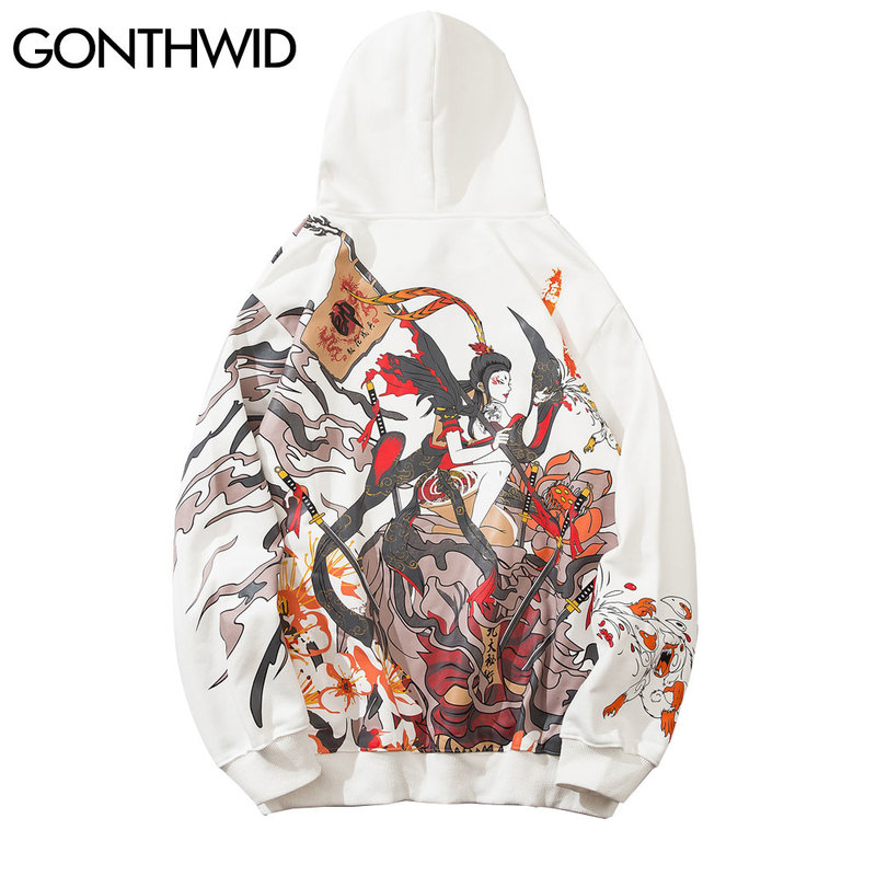 Harajuku Japanese Samurai Girl Print Hoodies Sweatshirts Streetwear Hip Hop Casual Hooded Sweat Shirts Mens 2020 Tops, White
Harajuku Japanese Samurai Girl Print Hoodies Sweatshirts Streetwear Hip Hop Casual Hooded Sweat Shirts Mens 2020 Tops, White